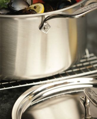 D5 Brushed Stainless Steel 8 Qt. Covered Stockpot