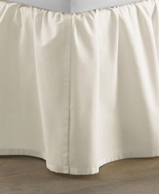 Solid Ruffled Cotton Bedskirt, King