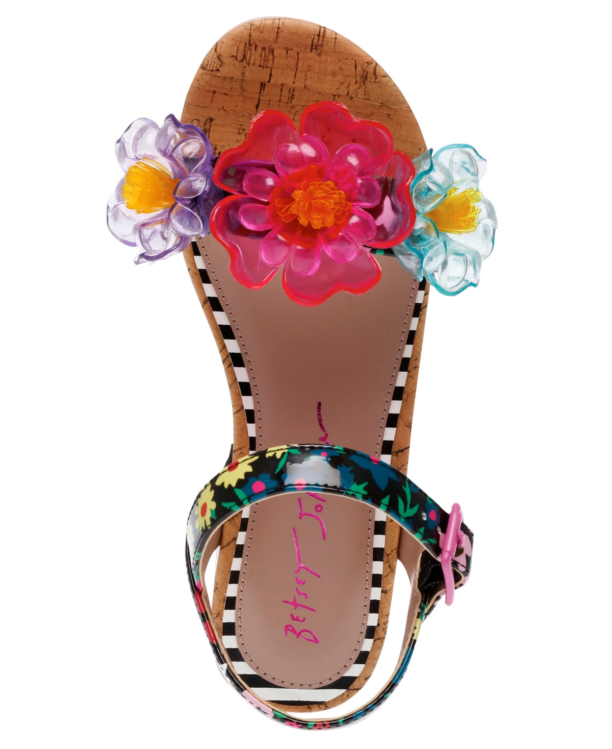 Betsey Johnson Little and Big Girls Oakly Clog Sandals with Flower Details