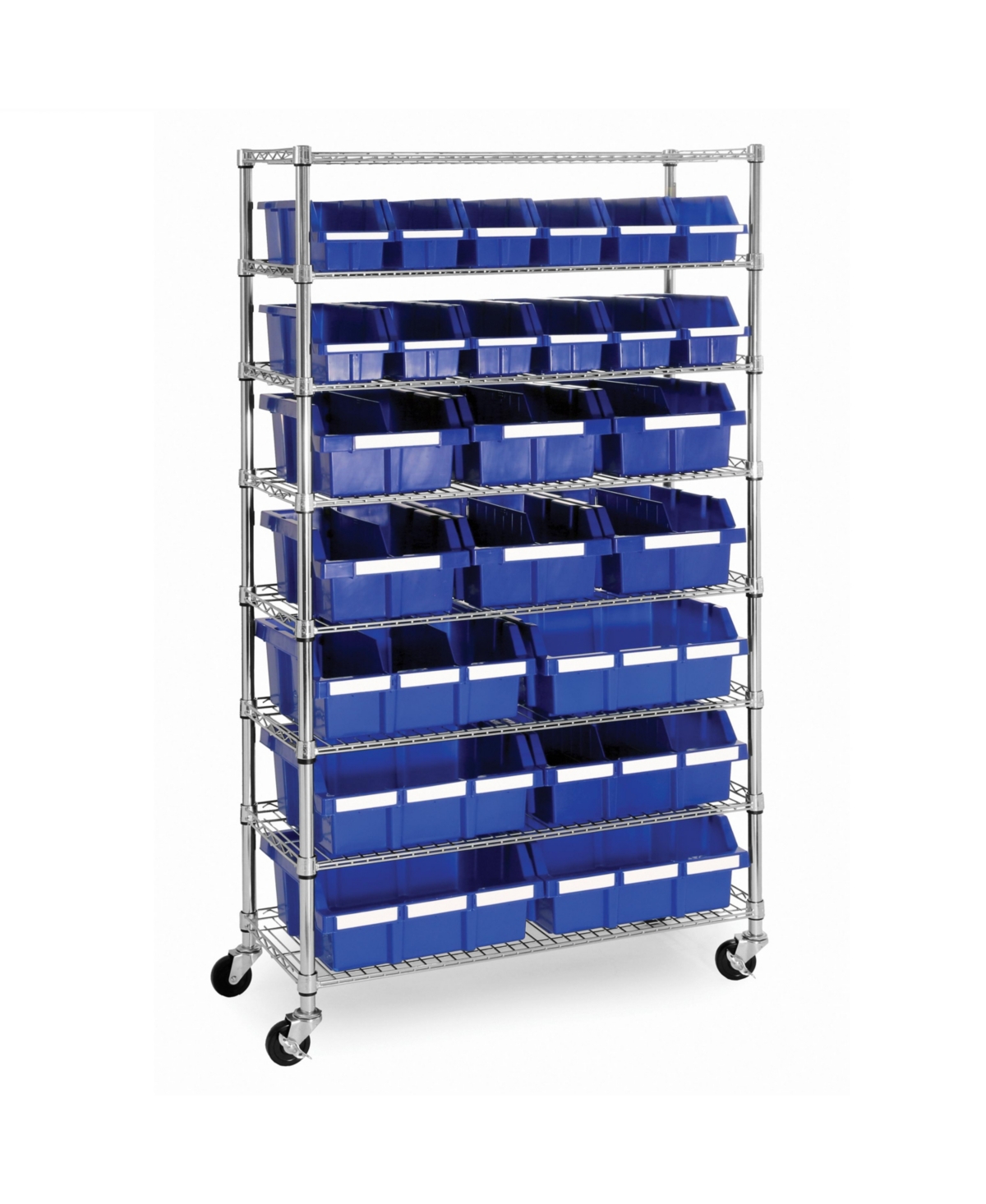 Shop Seville Classics 8-tier 24 Bin Rack System, Nsf Certified In Blue