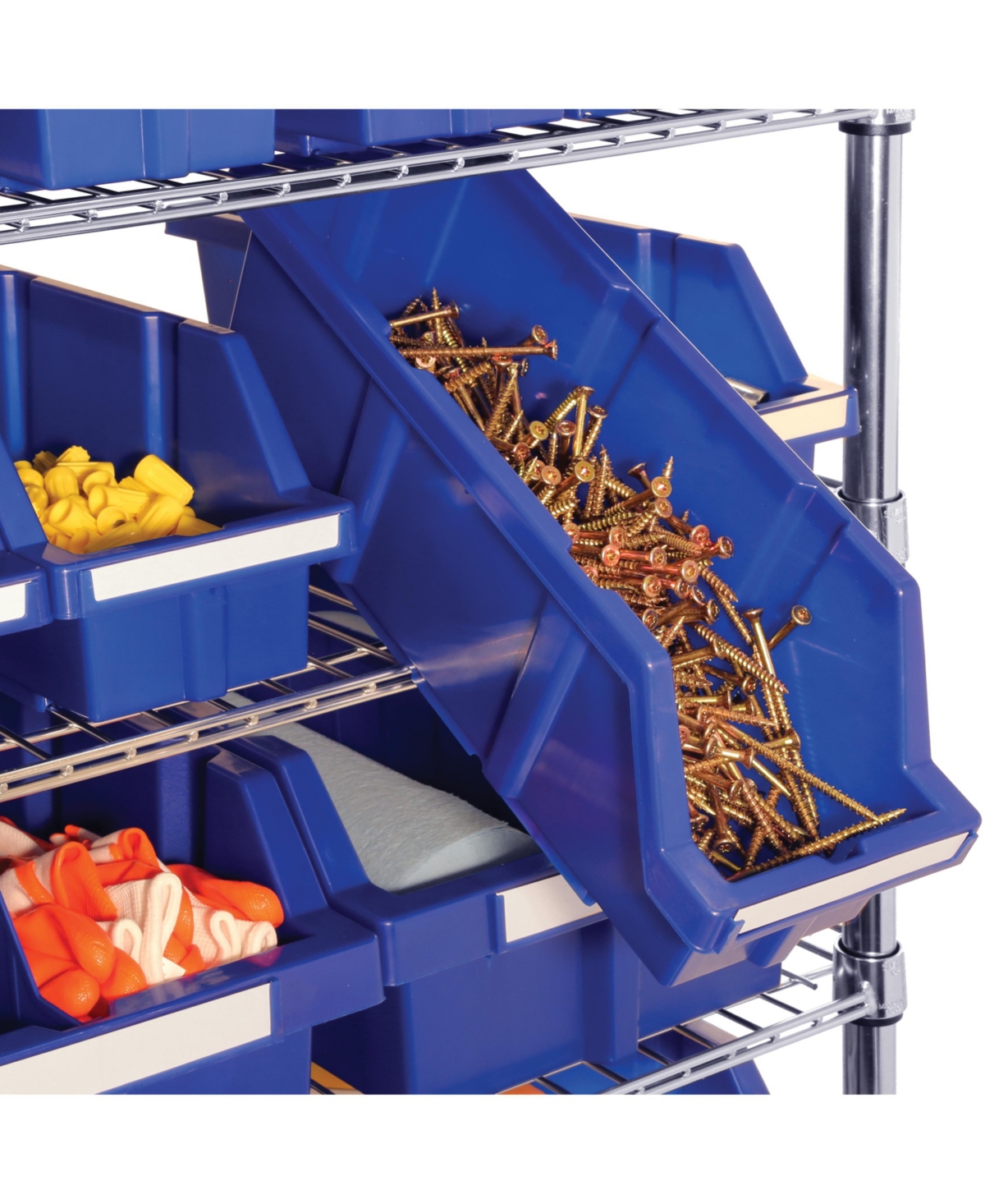 Shop Seville Classics 8-tier 24 Bin Rack System, Nsf Certified In Blue