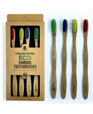 Eco-Friendly Bath and Oral Care Bundle: Bamboo Toothbrushes, Long Bath Brush, Sisal Gloves, and Callus-Removing 3-Sided Brush