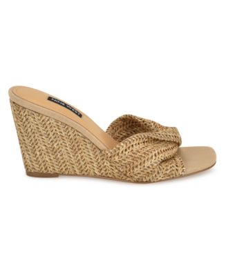 Women's Nikhil Slip-On Square Toe Wedge Sandals