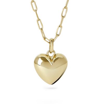 Ana Luisa Puffed Heart Necklace - Lev