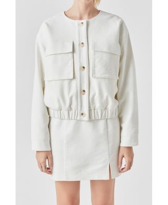 Women's Pocket Linen Jacket