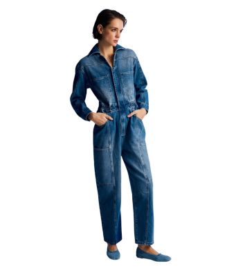 NOCTURNE Women's Denim Cargo Jumpsuit - Macy's