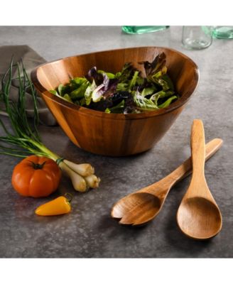 Sherwood Salad Bowl With Matching Serving Spoon & Fork Set