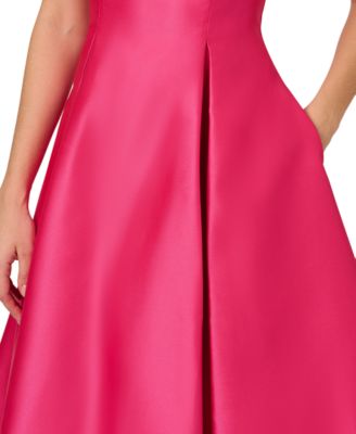Women's Boat-Neck Fit & Flare Midi Dress