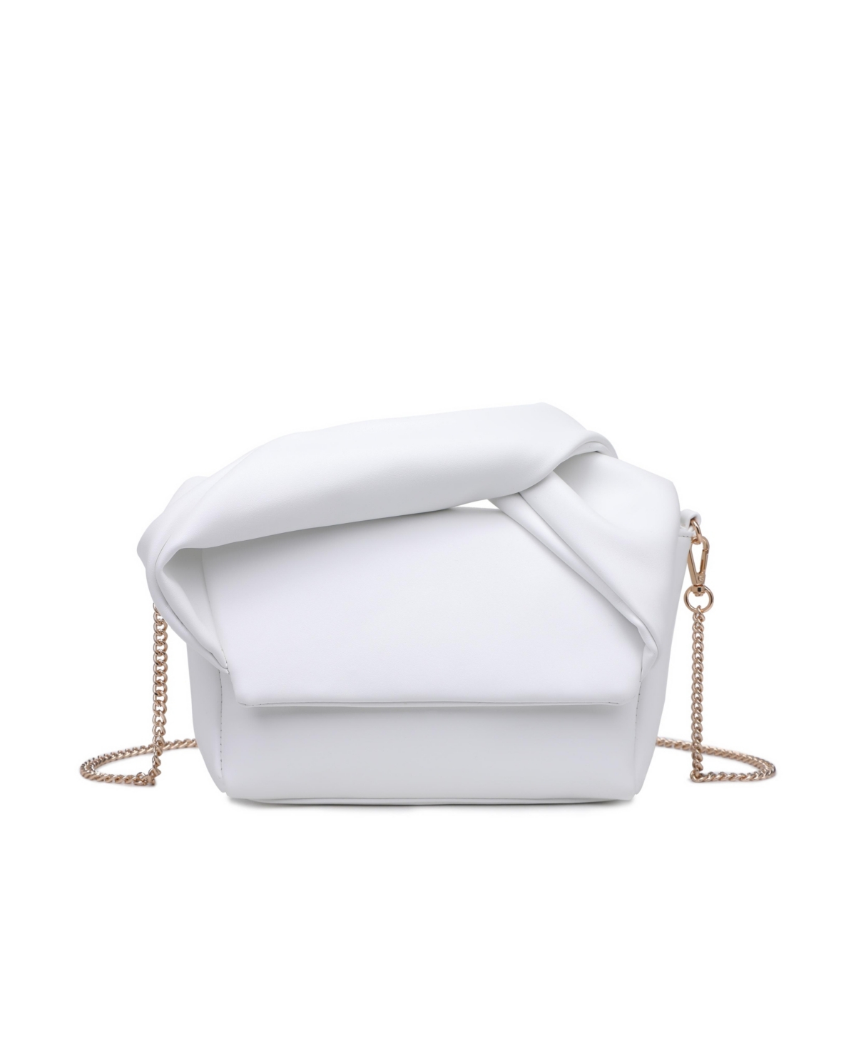 Urban Expressions Odette Twist Top Handle Bag In White