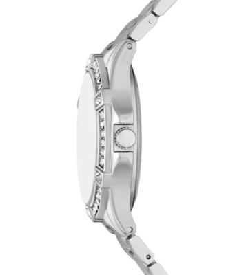 Women's Three Hand Silver-Tone Alloy Watch 33mm Gift Set