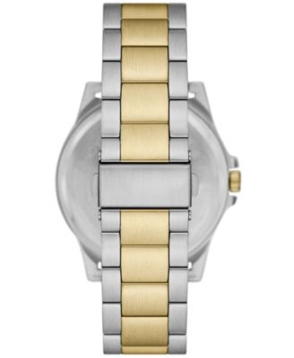 Men's Three Hand Two-Tone Alloy Watch 44mm Gift Set