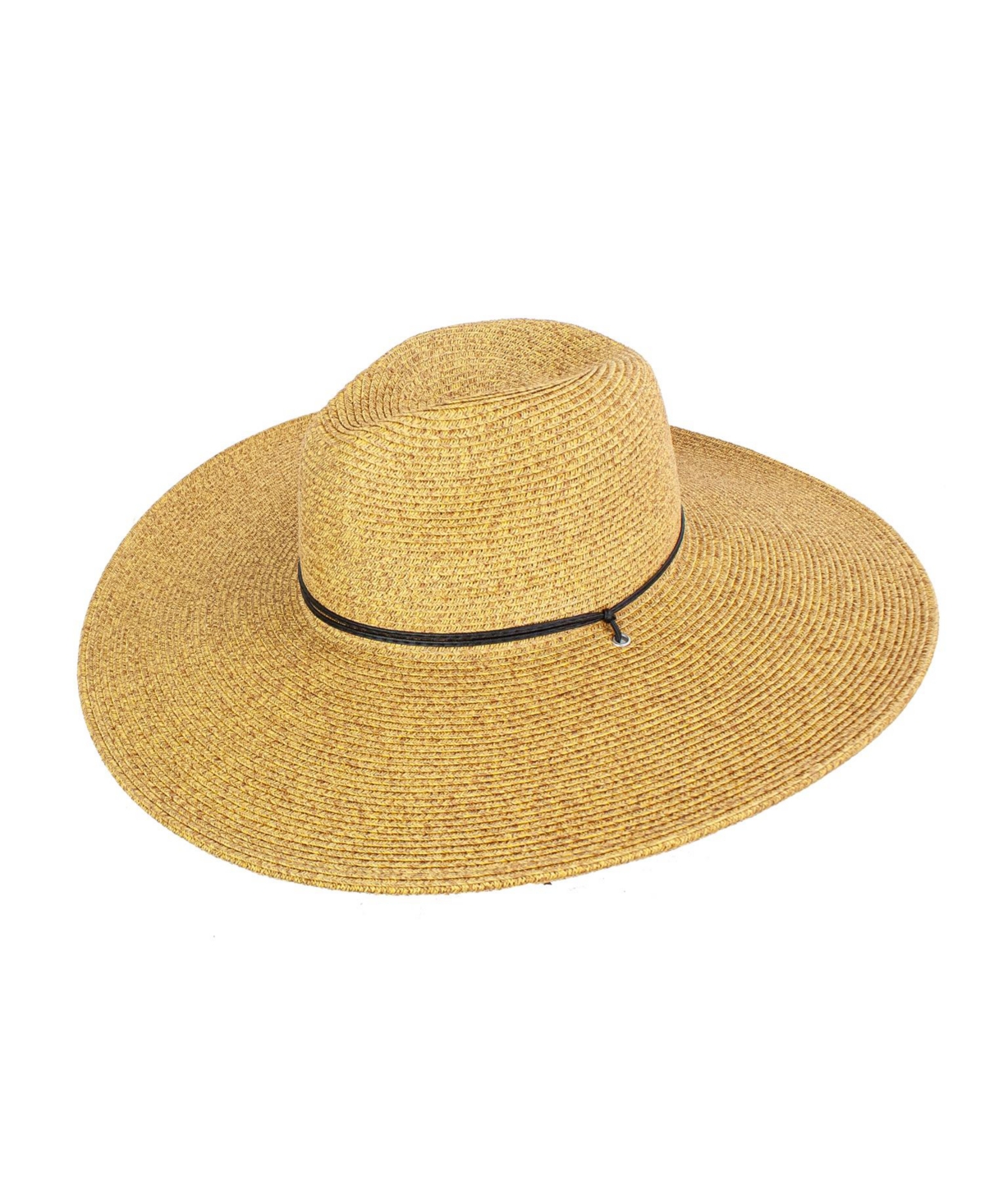 Shimmer Wide Brim Straw Hat - Tan
