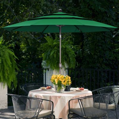 Garden Market Umbrella - 10 FT x 8.3 FT Outdoor Patio Umbrella Round
