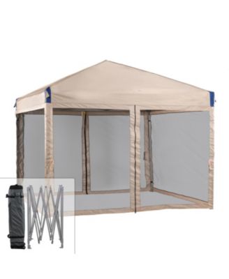 Pop Up Canopy Tent with Removable Mesh Sidewalls, Portable Instant Shade Canopy with Roller Bag