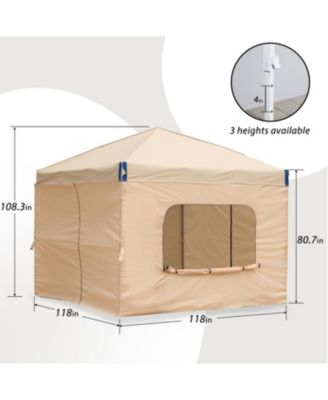 Pop Up Canopy Tent with Removable Mesh Window Sidewalls, Portable Instant Shade Canopy with Roller Bag
