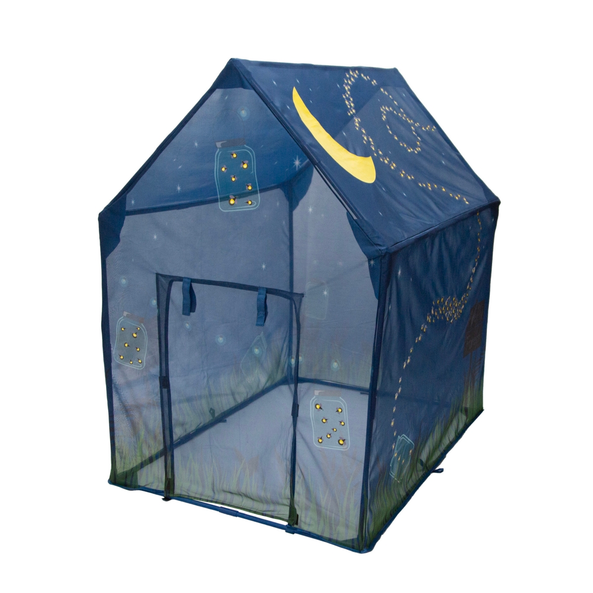 Glow N' The Dark Firefly House Tent - Dark blue with firefly print