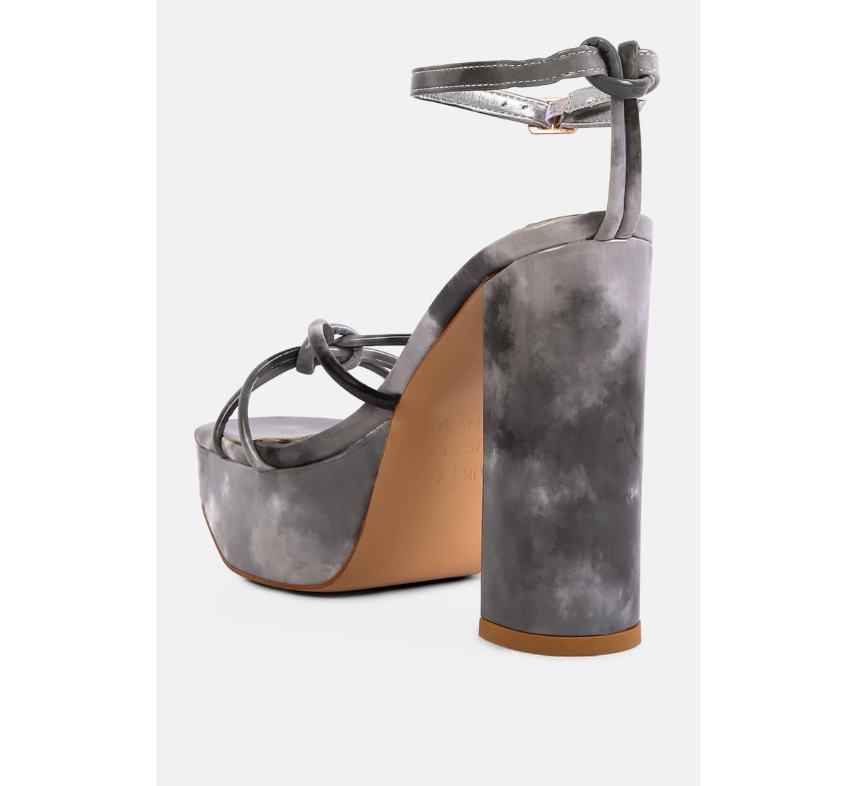London Rag Prisma Tie-Dye High Platform Heeled Sandals