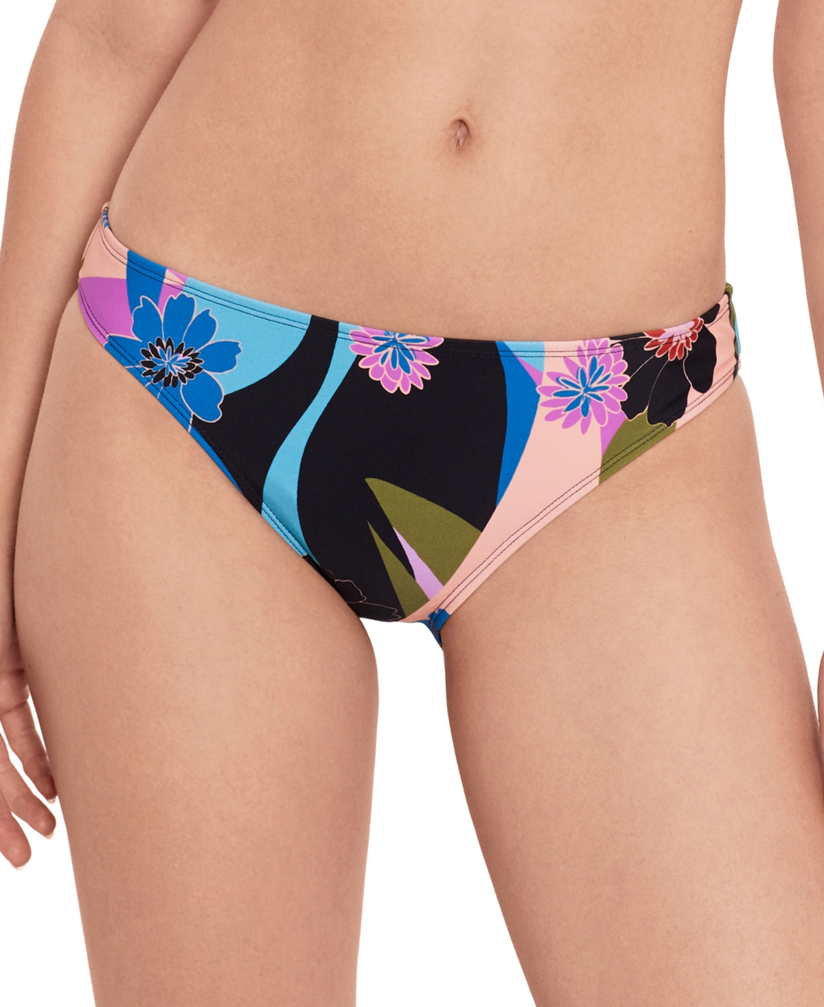Juniors' Blooming Wave Hipster Bikini Bottoms, Created for Macy's - Multi