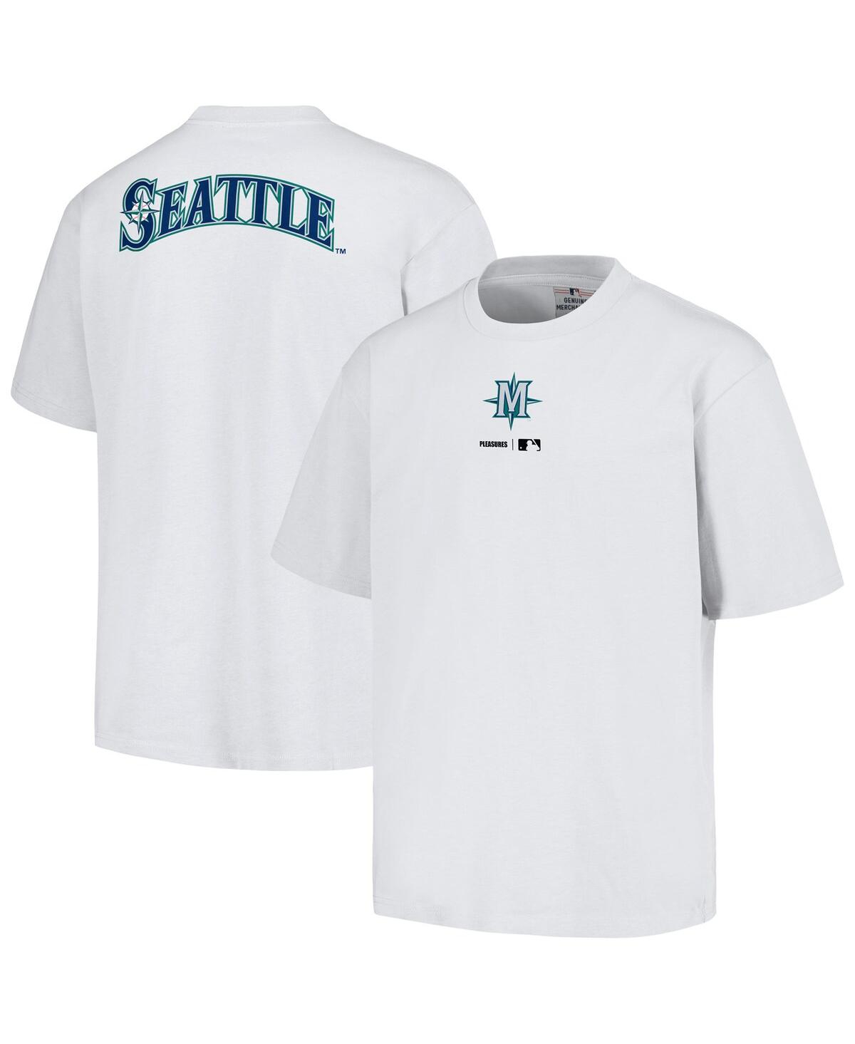 Pleasures Men's  White Seattle Mariners Mascot T-shirt