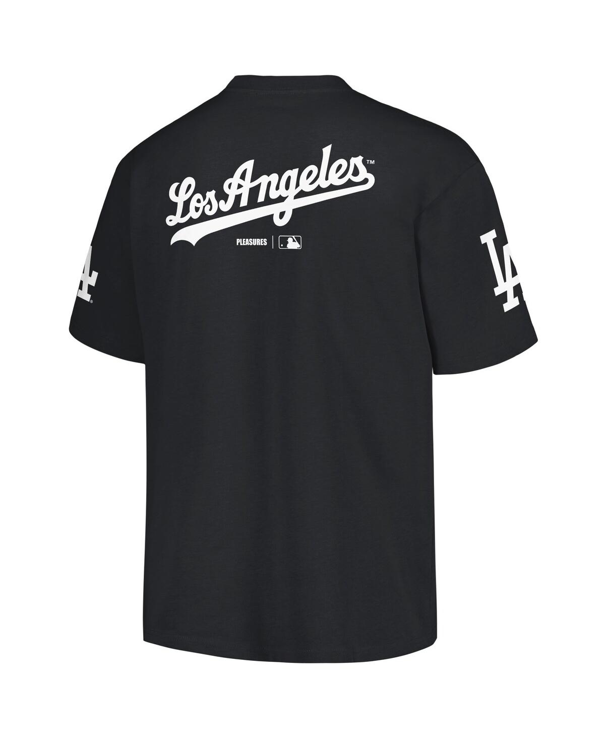 Shop Pleasures Men's  Black Los Angeles Dodgers Team T-shirt