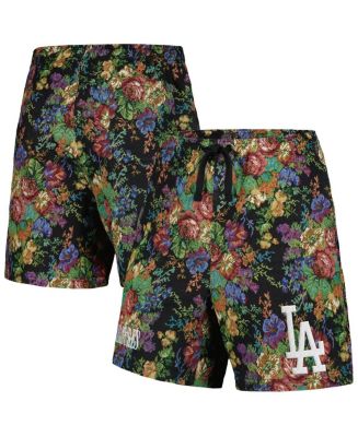 Men's PLEASURES Black Los Angeles Dodgers Floral Shorts - Macy's