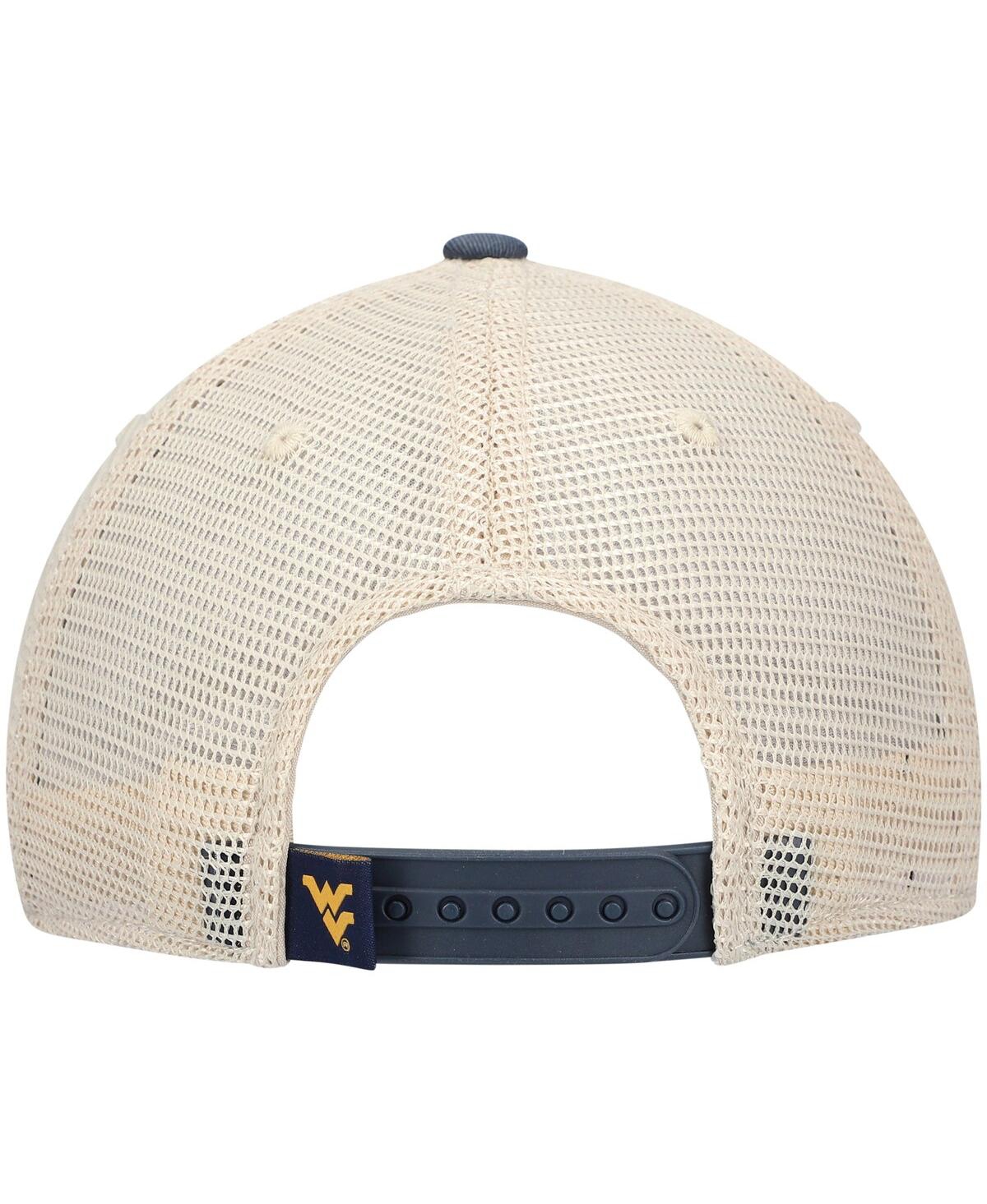 Top Of The World Men's  Navy West Virginia Mountaineers Offroad Trucker Adjustable Hat In Navy
