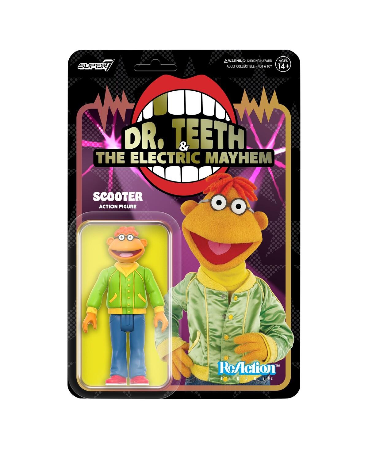 Super 7 Dr. Teeth & The Electric Mayhem Scooter The Muppets Reaction Figure In Multi