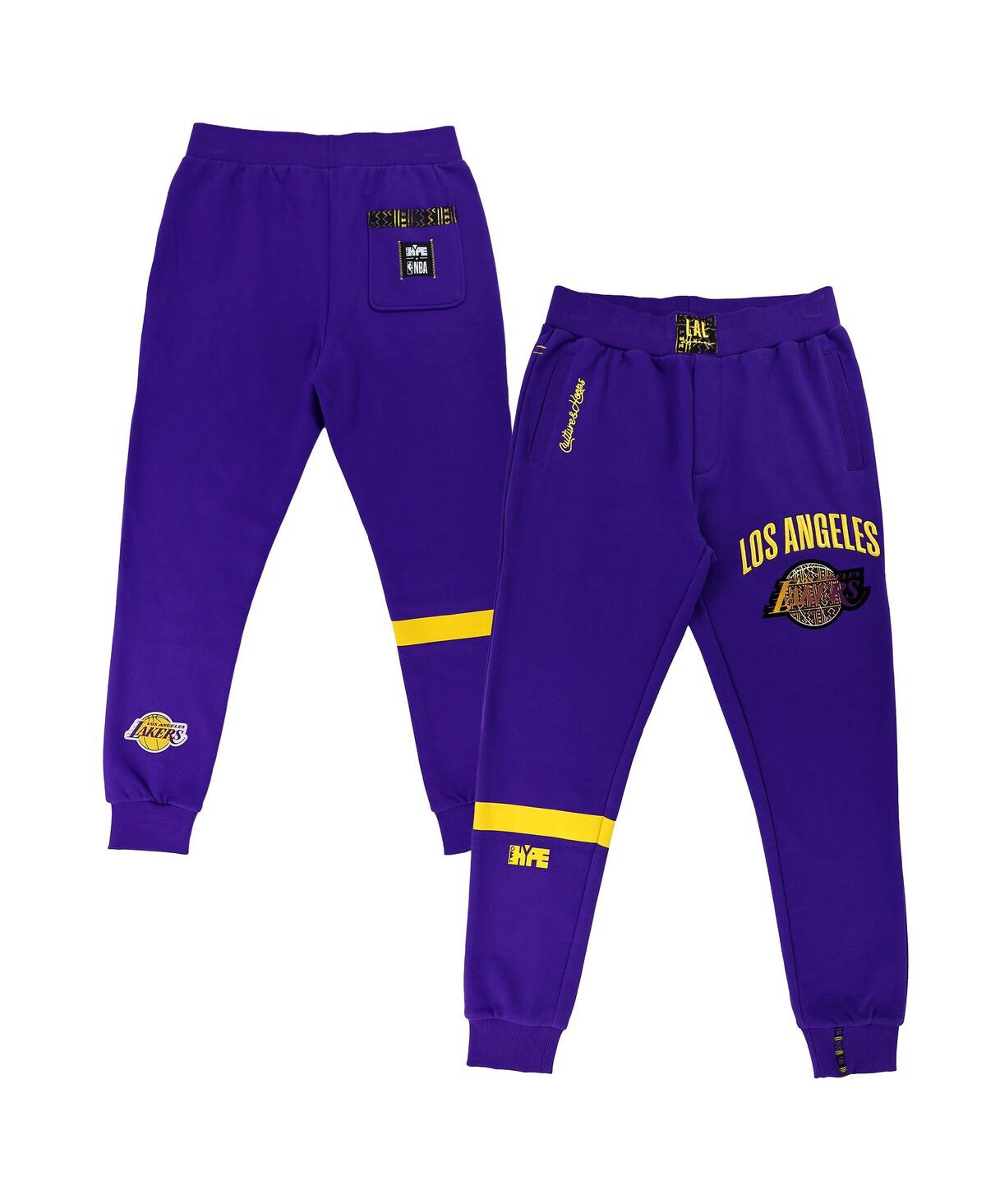 TWO HYPE MEN'S AND WOMEN'S NBA X TWO HYPE PURPLE LOS ANGELES LAKERS CULTURE & HOOPS HEAVYWEIGHT JOGGER PANTS