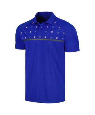 Men's Royal New York Mets Sector Batter Up Raglan Polo Shirt