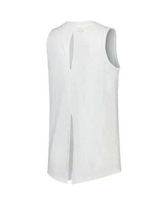 Women's White Golden State Warriors Paisley Peekaboo Tank Top