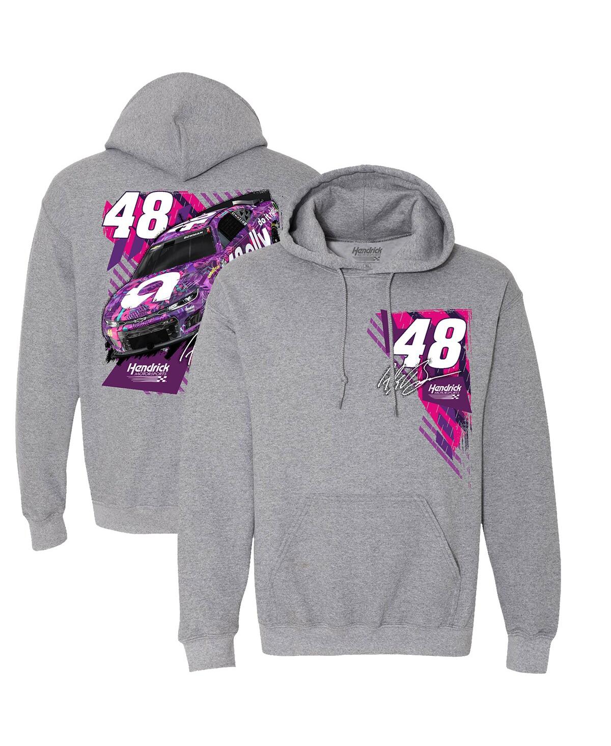 Men's Hendrick Motorsports Team Collection Heather Charcoal Alex Bowman Ally Pullover Hoodie - Heather Charcoal