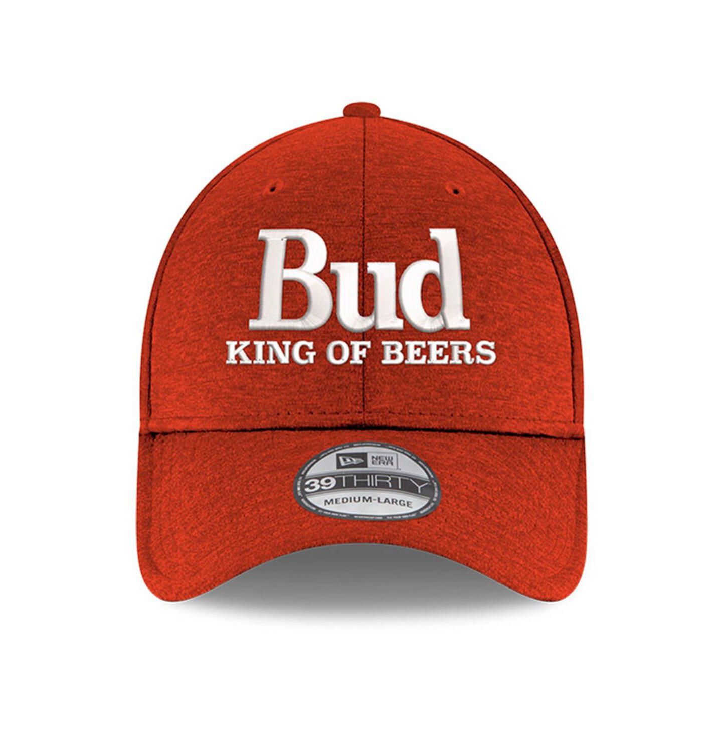 Мужская кепка New Era Scarlet Hendrick Motorsports Budweiser 39THIRTY Flex Hat — фото 4