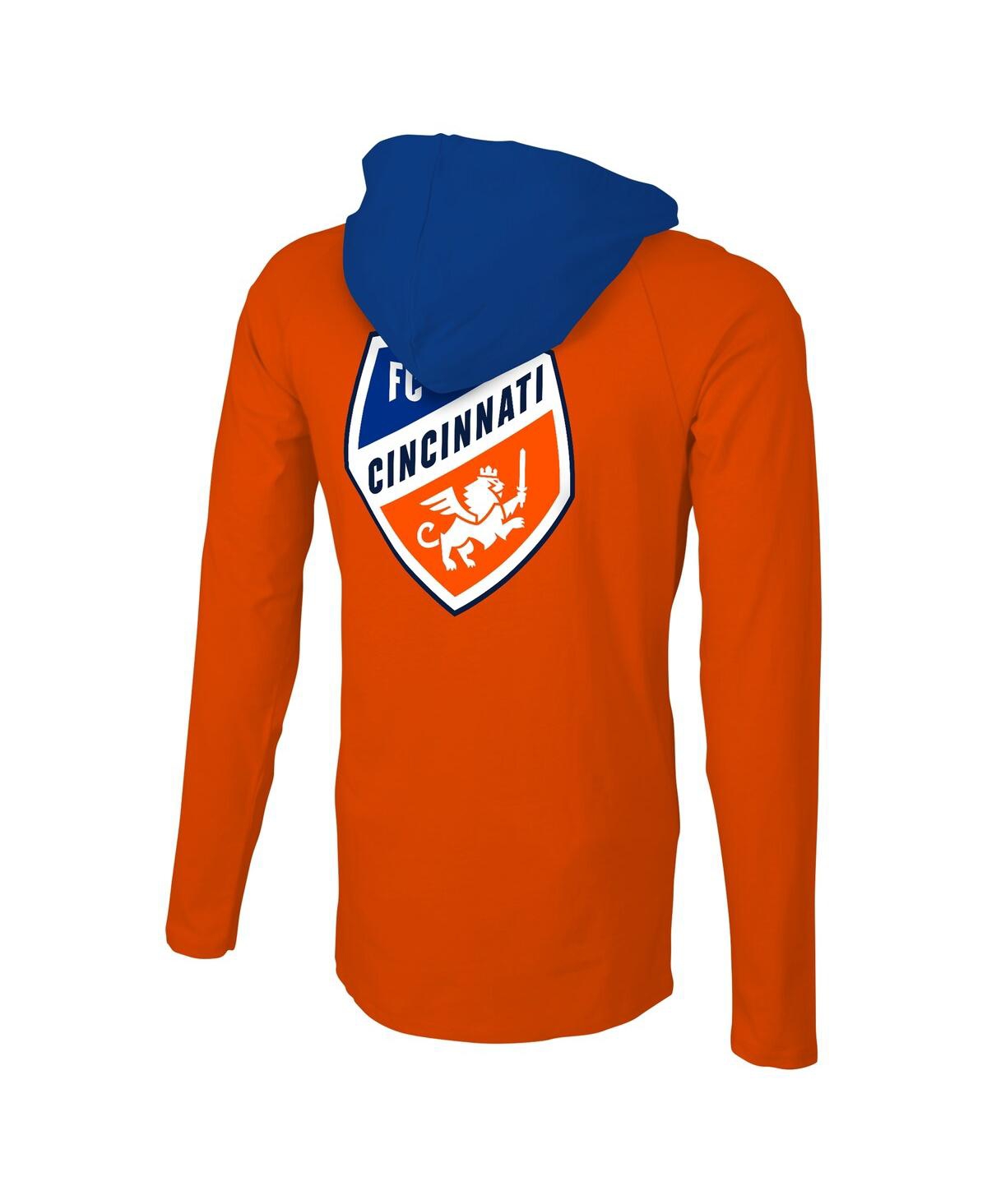 Shop Stadium Essentials Men's  Orange Fc Cincinnati Tradition Raglan Hoodie Long Sleeve T-shirt