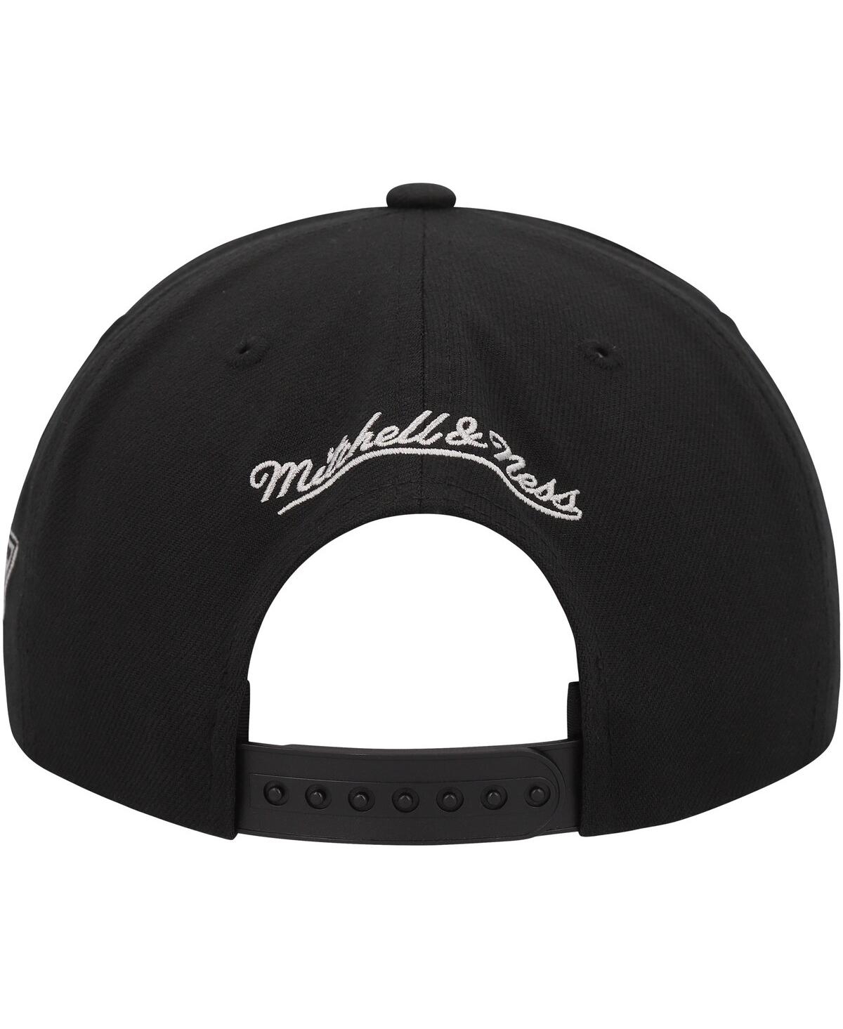 Mitchell & Ness Men's  Black Los Angeles Kings Core Team Script 2.0 Snapback Hat In Black