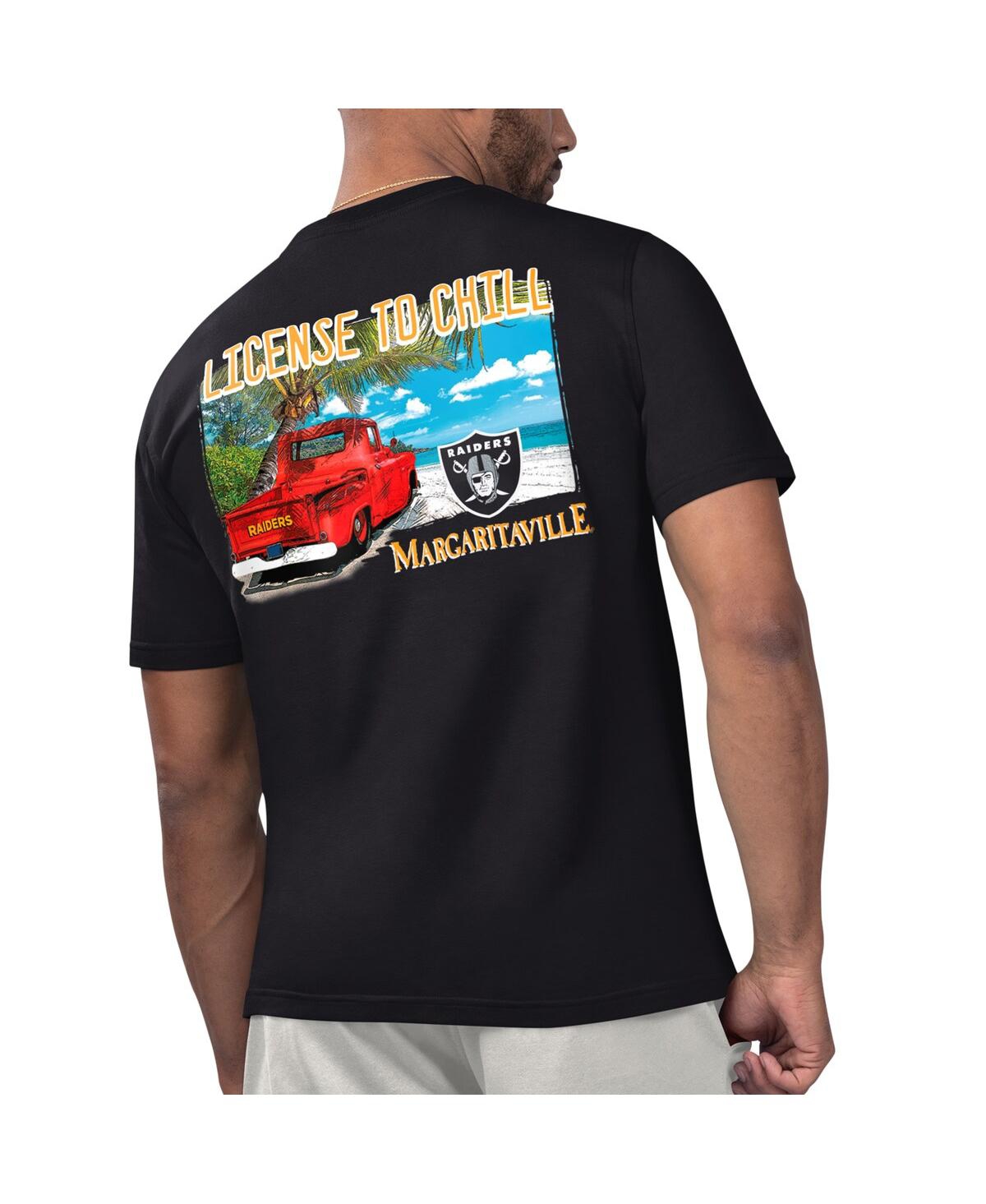 Shop Margaritaville Men's Black Las Vegas Raiders Licensed To Chill T-shirt