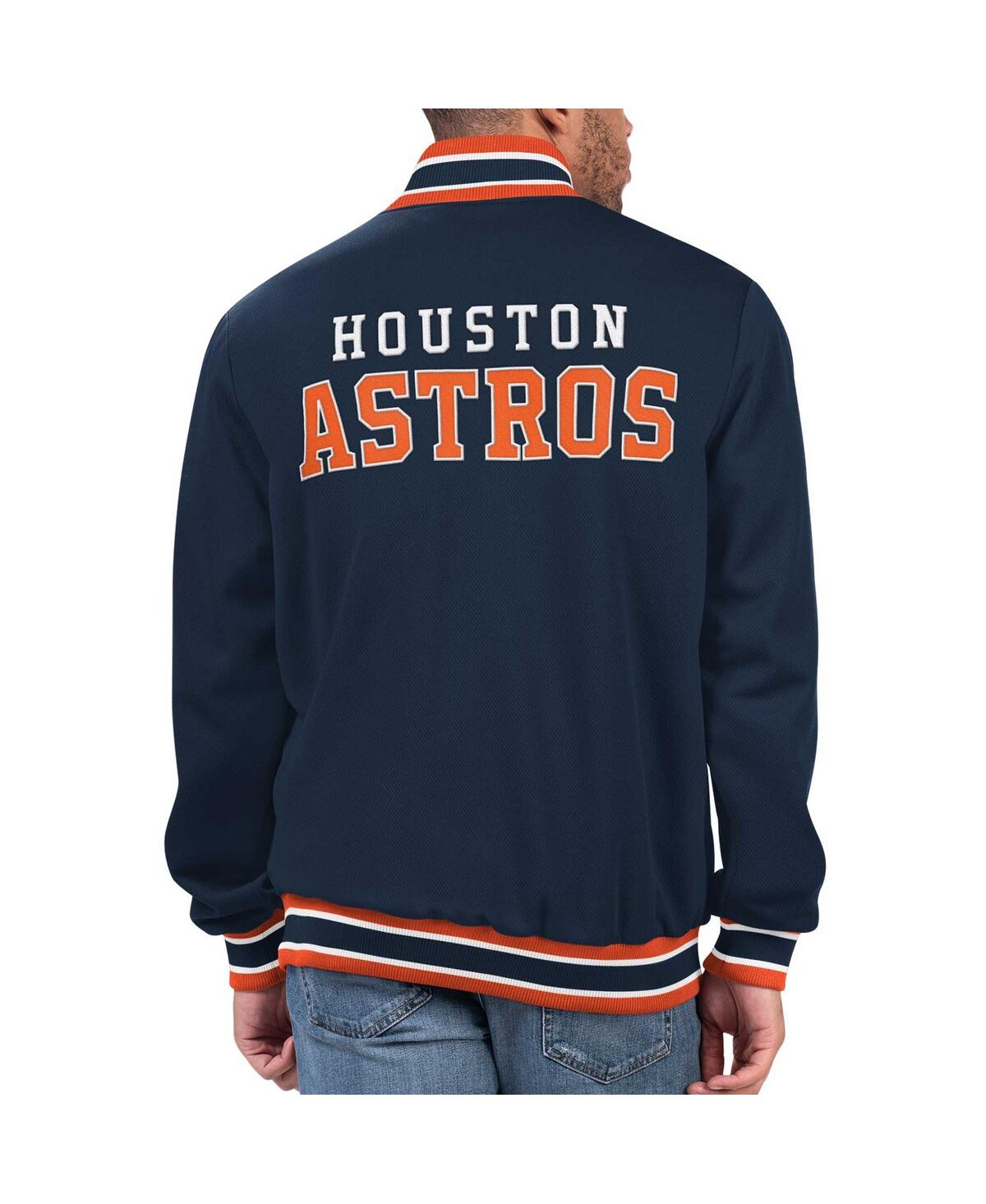 STARTER MEN'S STARTER ROYAL HOUSTON ASTROS SECRET WEAPON SATIN FULL-SNAP JACKET 