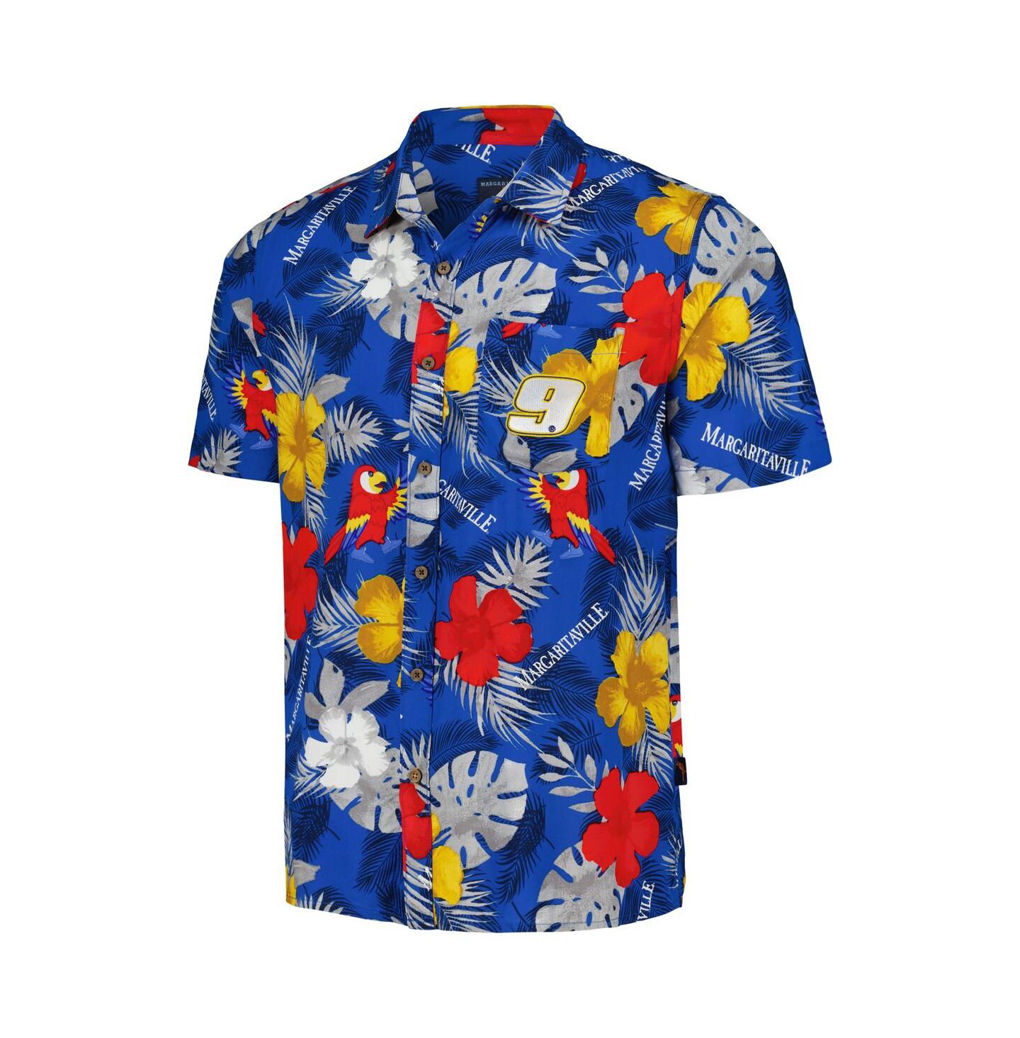 Мужская рубашка Margaritaville Royal Chase Elliott Island Life Floral Party Full-Button — фото 3