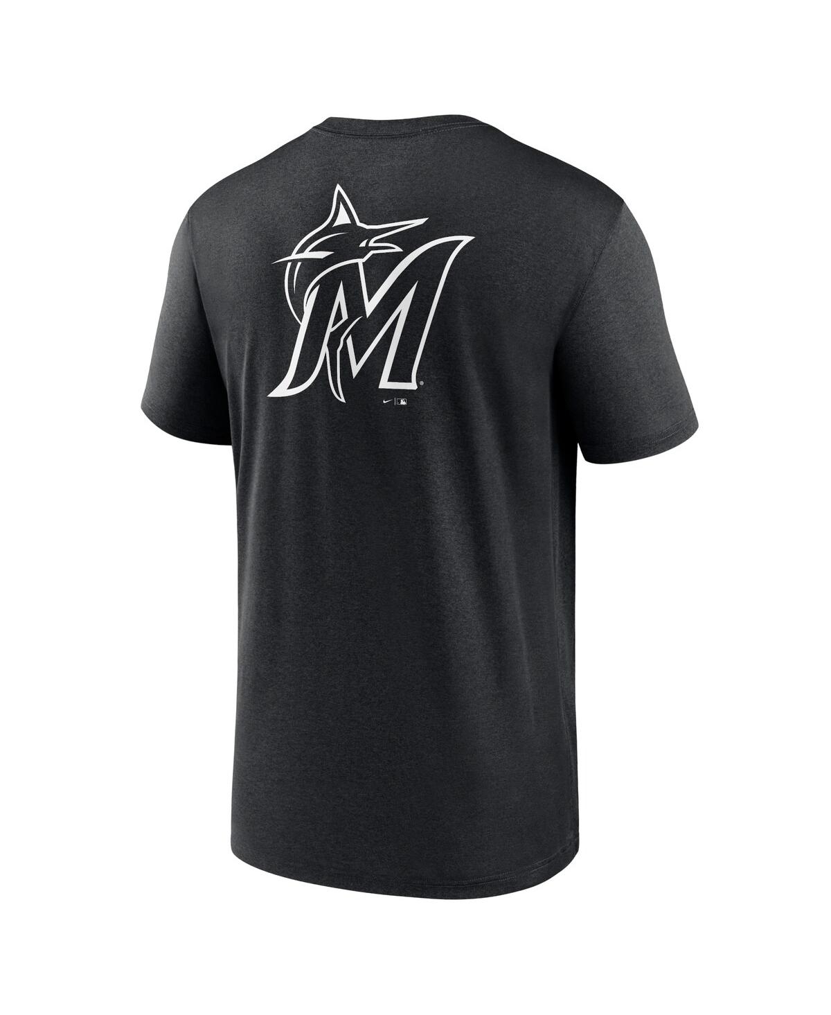Men's NikeMiami Marlins Fashion Over Shoulder Logo Legend T-shirt - Black