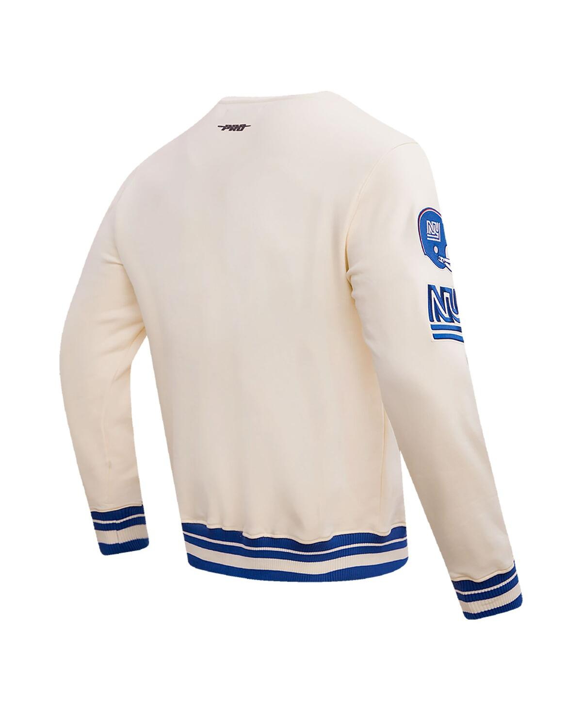 Shop Pro Standard Men's  Cream New York Giants Retro Classics Fleece Pullover Sweatshirt