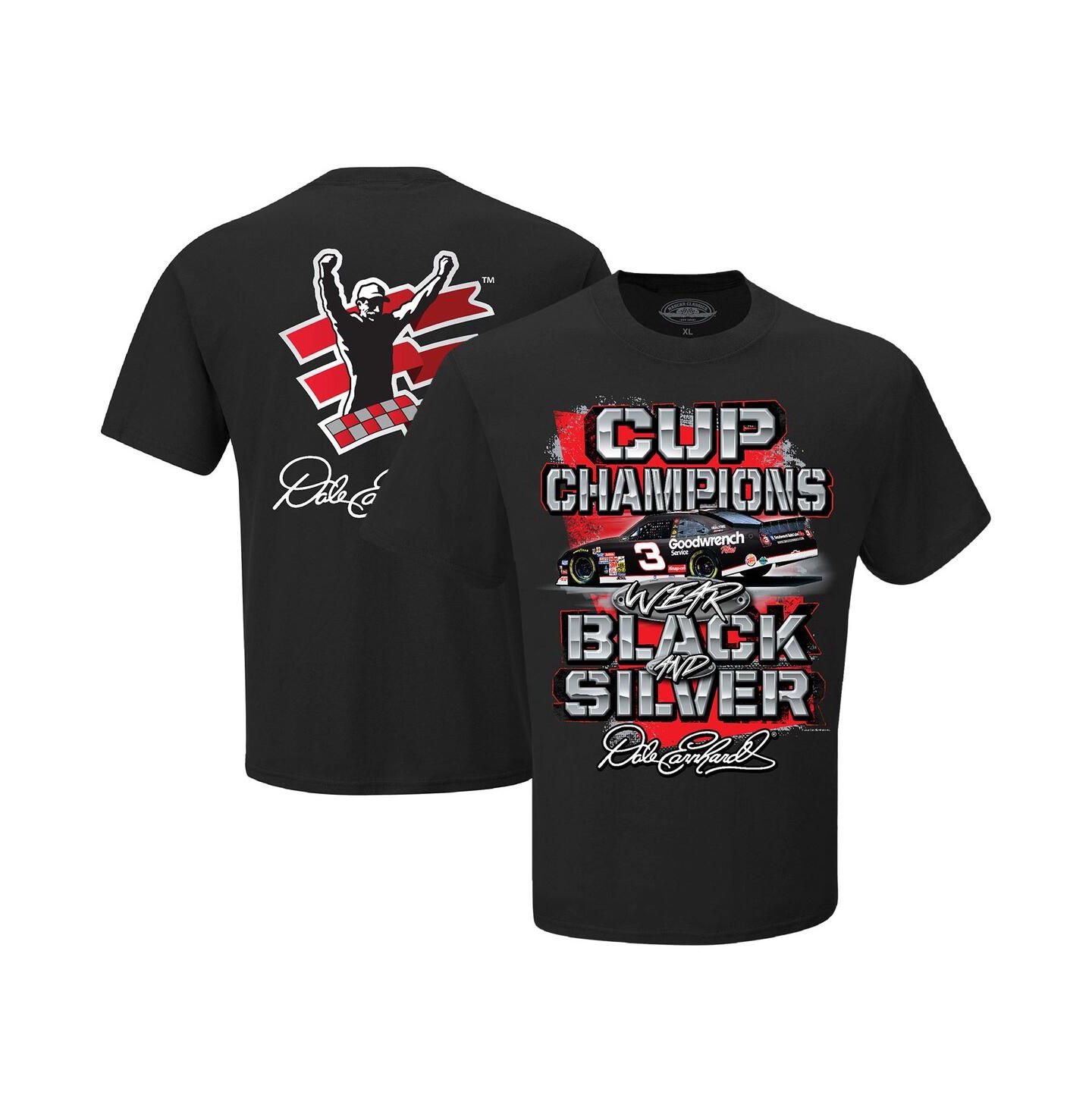 Мужская футболка Checkered Flag Sports Black Dale Earnhardt Champions Wear — фото 1