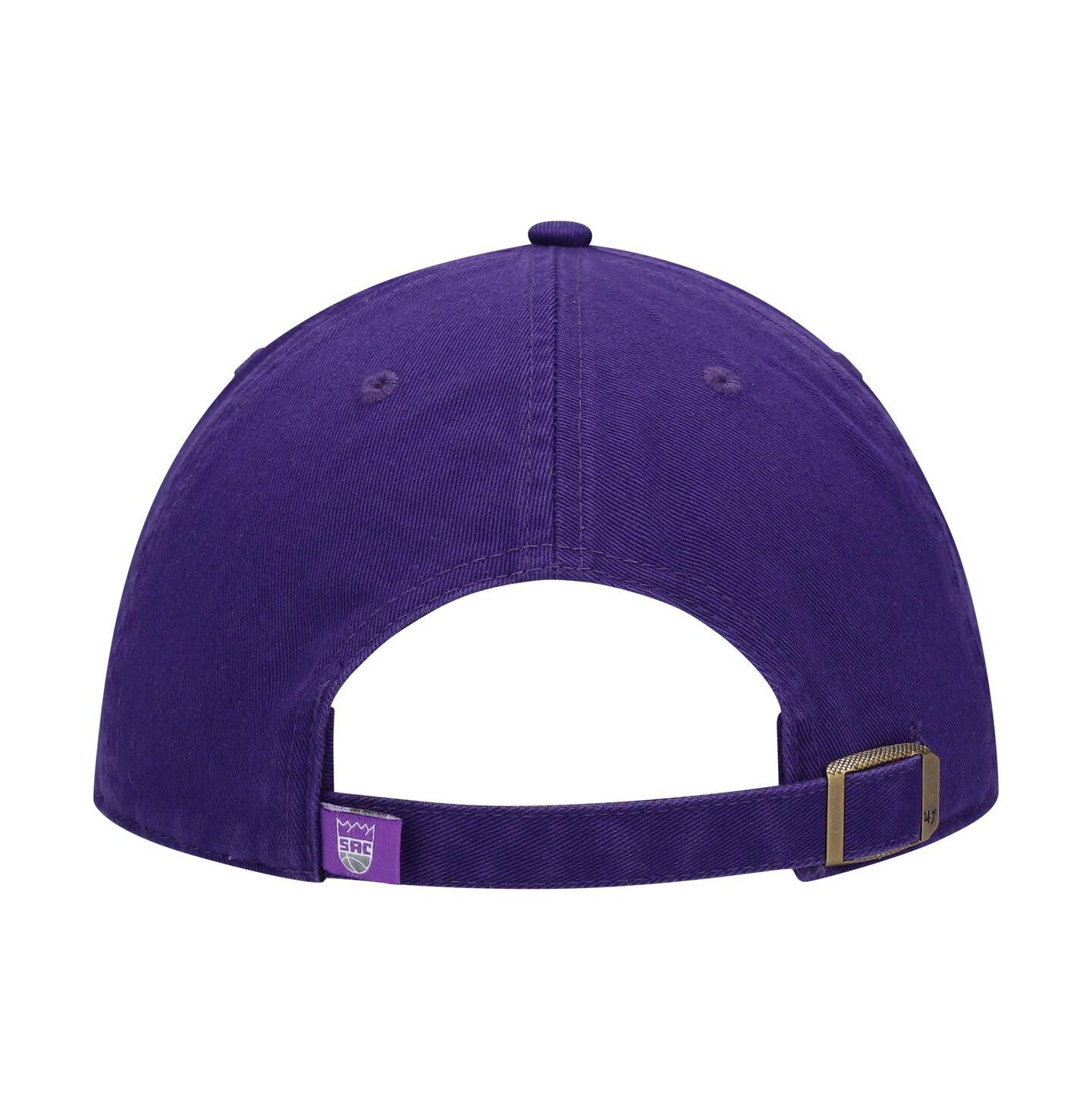 Мужская кепка '47 Brand Purple Sacramento Kings Team Clean Up Adjustable Hat — фото 4