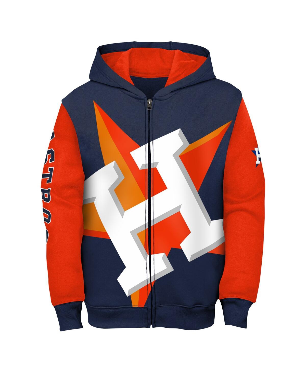 Shop Outerstuff Toddler Boys And Girls Navy Houston Astros Postcard Full-zip Hoodie