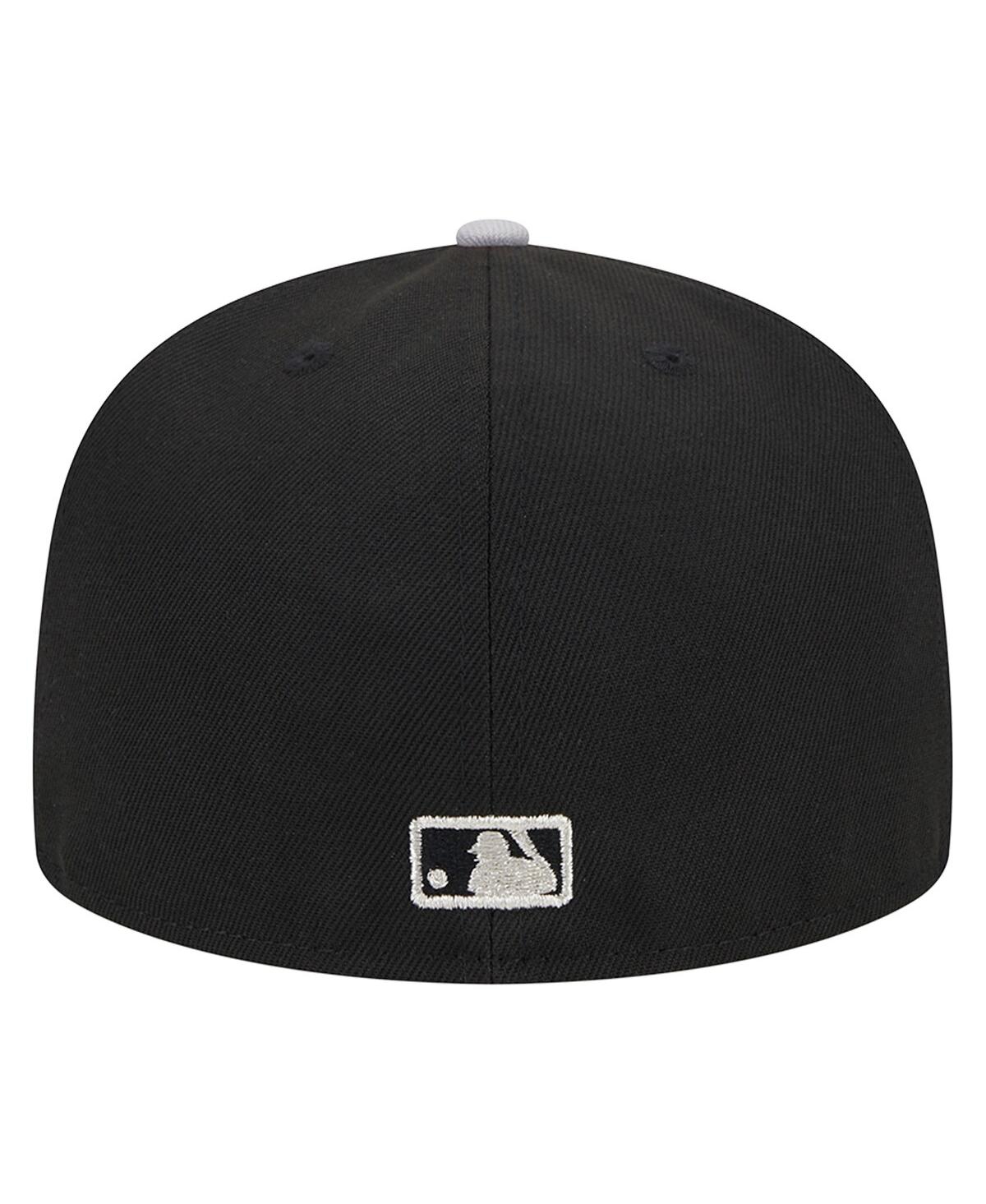 Shop New Era Men's  Black Chicago White Sox Metallic Camo 59fifty Fitted Hat