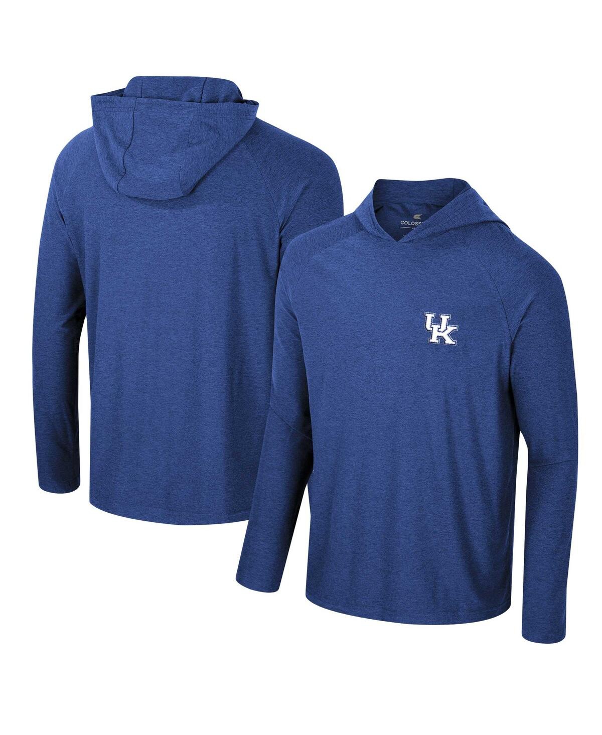 Men's Colosseum Royal Kentucky Wildcats Cloud Jersey Raglan Long Sleeve Hoodie T-shirt - Royal