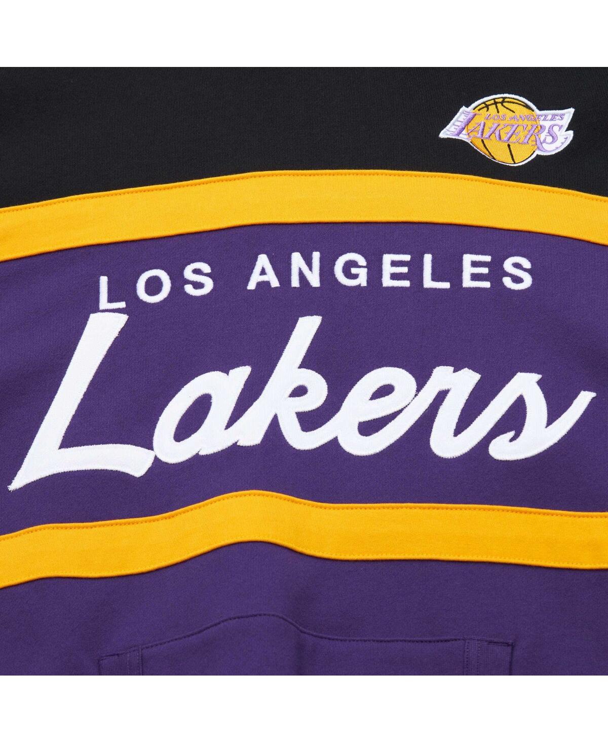 Men's Mitchell & Ness Black Los Angeles Lakers Head Coach Pullover Hoodie - Black