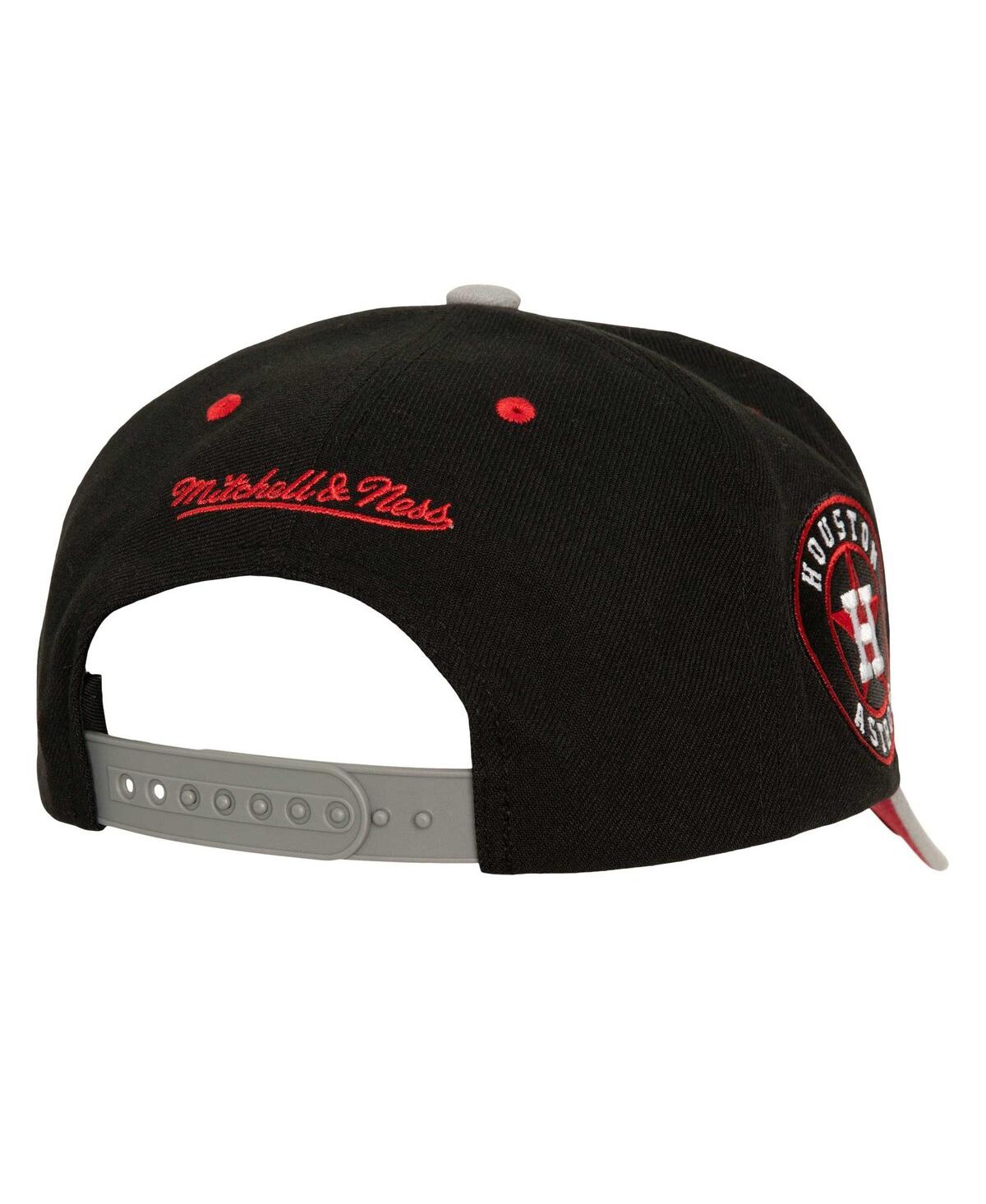 Shop Mitchell & Ness Men's  Black Houston Astros Bred Pro Adjustable Hat