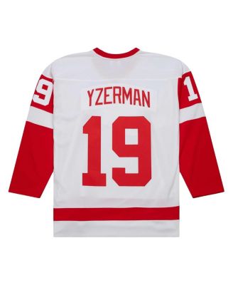 Men's Steve Yzerman White Detroit Red Wings 1983/84 Blue Line Player Jersey