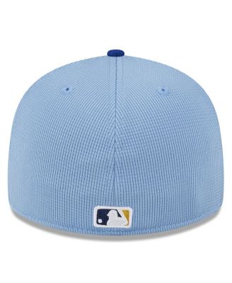 Men's Light Blue Milwaukee Brewers 2024 Batting Practice Low Profile 59FIFTY Fitted Hat
