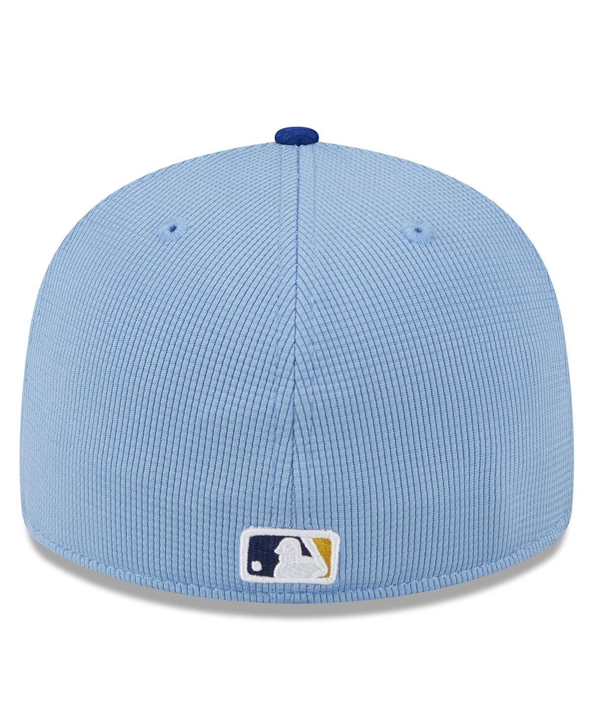 New Era Light Blue Milwaukee Brewers 2024 Batting Practice Low Profile 59fifty Fitted Hat In Light Blue