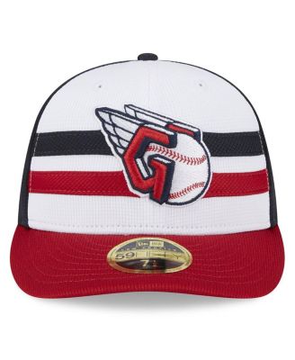 Men's White Cleveland Guardians 2024 Batting Practice Low Profile 59FIFTY Fitted Hat